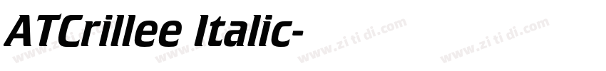 ATCrillee Italic字体转换 ATCrillee Italic字体转换